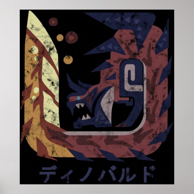 Monster Hunter World Iceborne Glavenus Kanji Ico Poster (Framsidan)