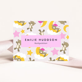 Mönster i burar, barnvakt, dagvård, barnomsorg visitkort