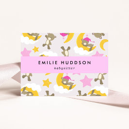 Mönster i burar, barnvakt, dagvård, barnomsorg visitkort