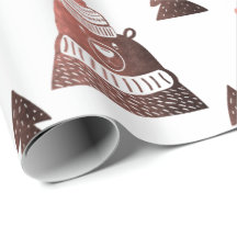 Mönster i Cute kopparbjörn ro guld Julgran