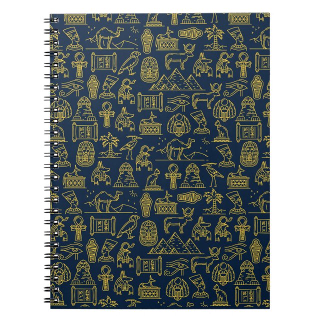 mönster i det forna egyptiska brev upprepas anteckningsbok (Framsidan)
