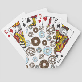 Mönster i Donuts, blå Donuts, brun Donuts Casinokort