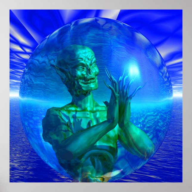 Monster i en bubbla poster (Framsidan)