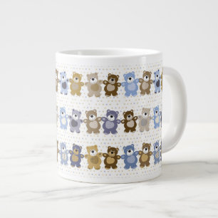 mönster i en leksak-nalle jumbo mugg