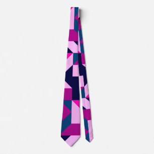 Mönster i geometriska former trianglar och kvadrat slips