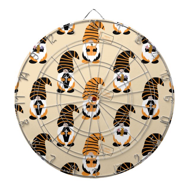 Mönster i Gnomes, Halloween Gnomes Bus eller godis Darttavla (Framsidan)