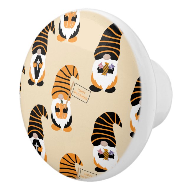 Mönster i Gnomes, Halloween Gnomes Bus eller godis Knopp (Höger)