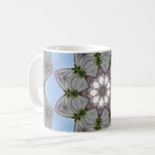 Mönster i grått och blått kaffemugg