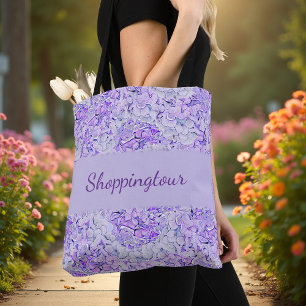 Mönster i lavender, blommigt tygkasse