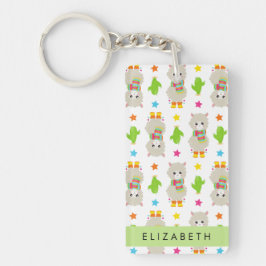 Mönster i Llamas, Alpacas, Cactus, ditt namn