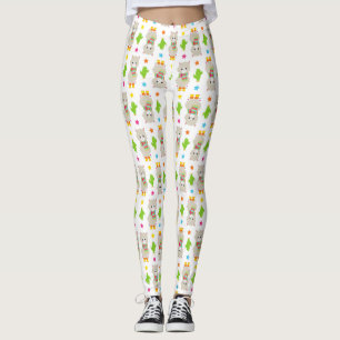 Mönster i Llamas, Cute Llamas, Alpacas, Cactus Leggings