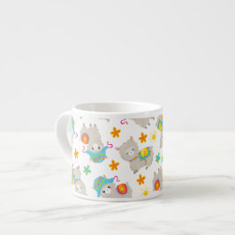Mönster i Llamas, Cute Llamas, Alpacas, Flowers Espressomugg
