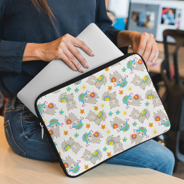 Mönster i Llamas, Cute Llamas, Alpacas, Flowers Laptop Fodral