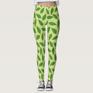 Mönster i Löv, Löv Mönster, Vår Löv Leggings