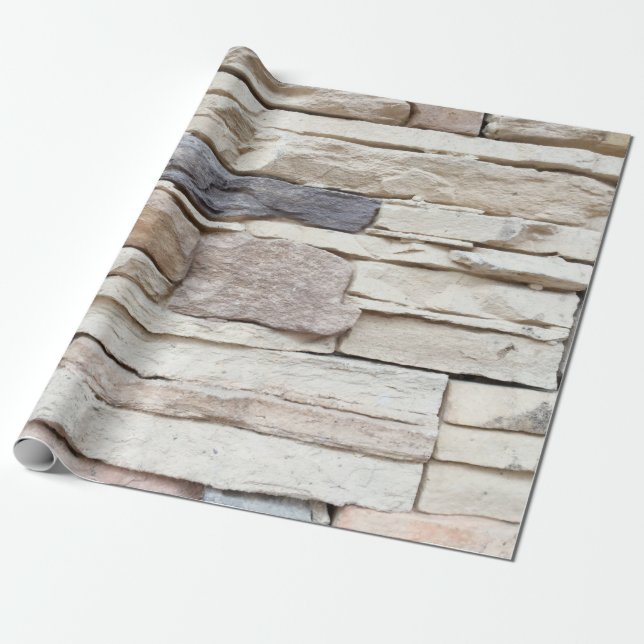 Mönster i Modern tegelvägg mot beläggning Presentpapper (Utrullad)
