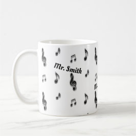 Mönster i Musik noter Music Teacher Tack Kaffemugg