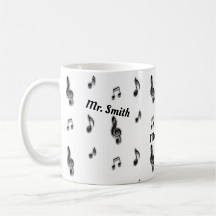 Mönster i Musik noter Music Teacher Tack Kaffemugg