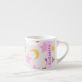 Mönster i päron, Nallar, stjärnor, ditt namn Espressomugg