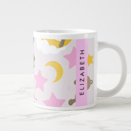 Mönster i päron, Nallar, stjärnor, ditt namn Jumbo Mugg