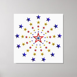 Mönster i Patriotic Stars Canvastryck
