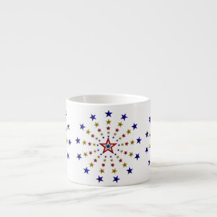 Mönster i Patriotic Stars Espressomugg