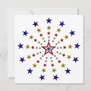 Mönster i Patriotic Stars Inbjudningar