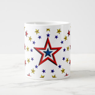 Mönster i Patriotic Stars Jumbo Mugg