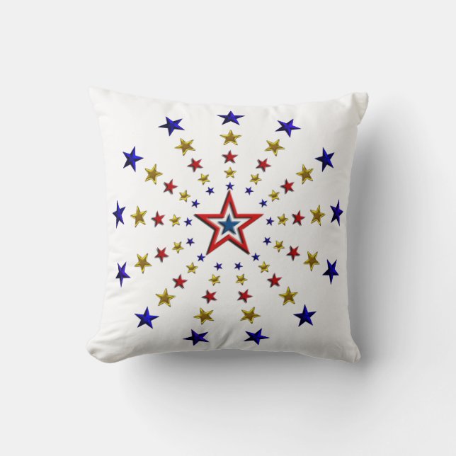 Mönster i Patriotic Stars Kudde (Framsida)