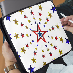 Mönster i Patriotic Stars Laptop Fodral