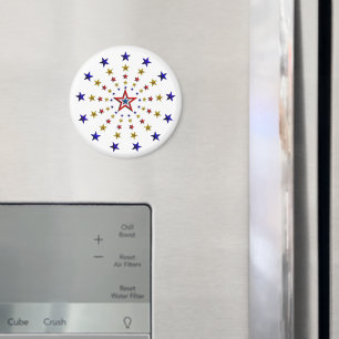Mönster i Patriotic Stars Magnet