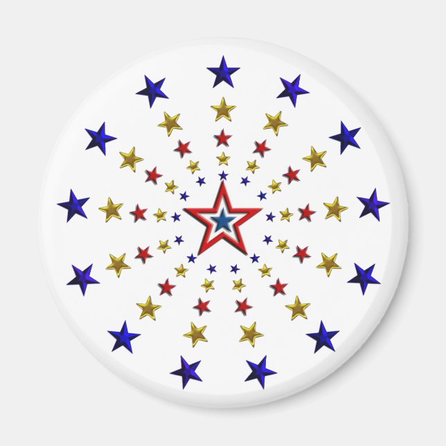 Mönster i Patriotic Stars Magnet (Framsidan)