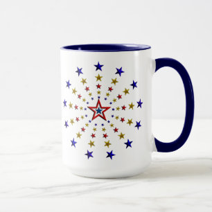Mönster i Patriotic Stars Mugg