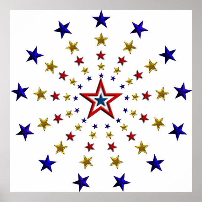 Mönster i Patriotic Stars Poster (Framsidan)