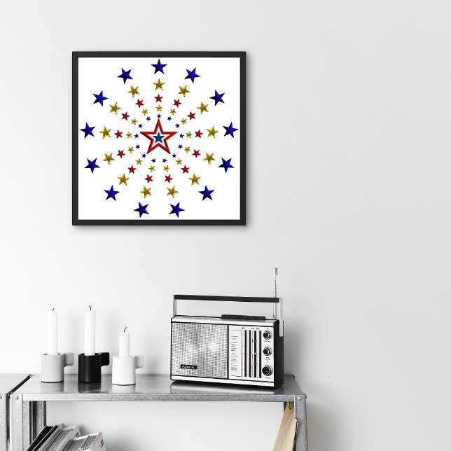 Mönster i Patriotic Stars Small Poster (Skapare uppladdad)