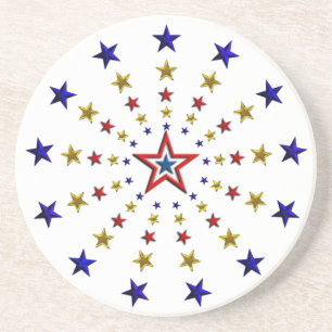 Mönster i Patriotic Stars Underlägg Sandsten