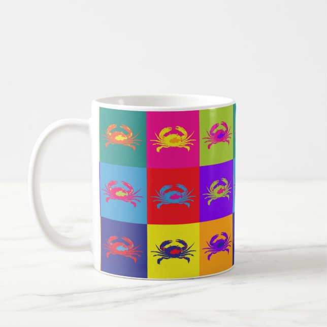 Mönster i popkonsthantverk kaffemugg (Vänster)