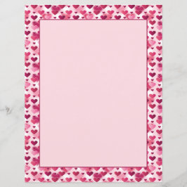 Mönster i Rosa Hearts