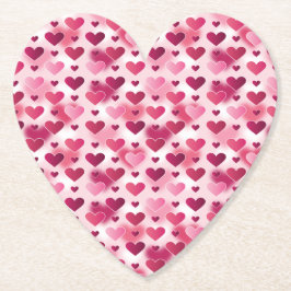 Mönster i Rosa Hearts Underlägg Papper