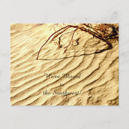 Mönster i Sand, Nya adress kungörelsen Meddelande Vykort