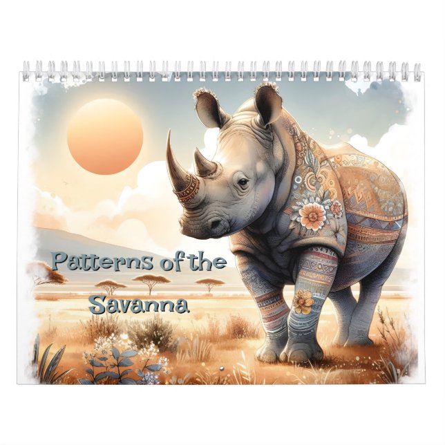 Mönster i Savanna Grasslands Kalender (Omslag)