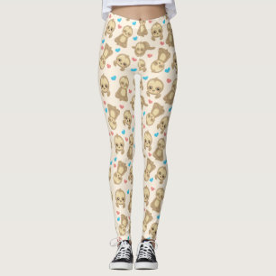 Mönster i slottider, ruttplatser, hjärtan leggings