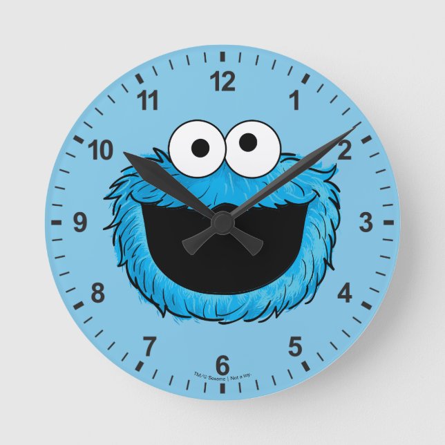 Monster i slutet av artikeln | Cookie Monster Rund Klocka (Framsida)