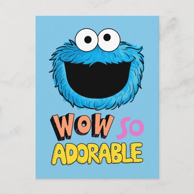 Monster i slutet av artikeln | Cookie Monster Vykort (Framsida)