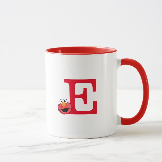 Monster i slutet av artikeln | Elmo Monogram E Mugg (Höger)