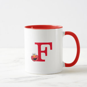 Monster i slutet av artikeln Elmo Monogram F Mugg