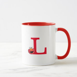 Monster i slutet av artikeln Elmo Monogram L Mugg