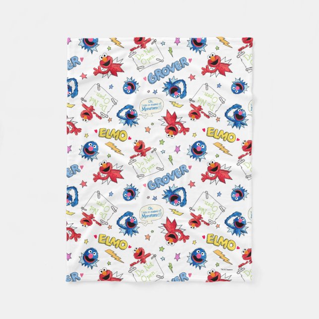 Monster i slutet av denna historia Mönster Fleecefilt (Framsidan)