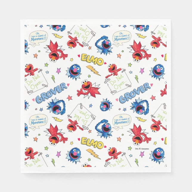 Monster i slutet av denna historia Mönster Pappersservett (Framsidan)