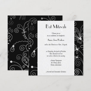 Mönster i Swirls, Swirl Mönster, Bat mitzvah Inbjudningar