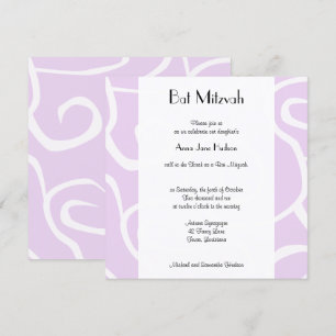 Mönster i Swirls, Swirl Mönster, Bat mitzvah Inbjudningar